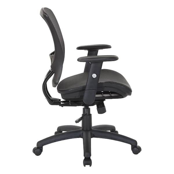 Insignia - Ergonomic Mesh Office Chair with Adjustable Arms - Black