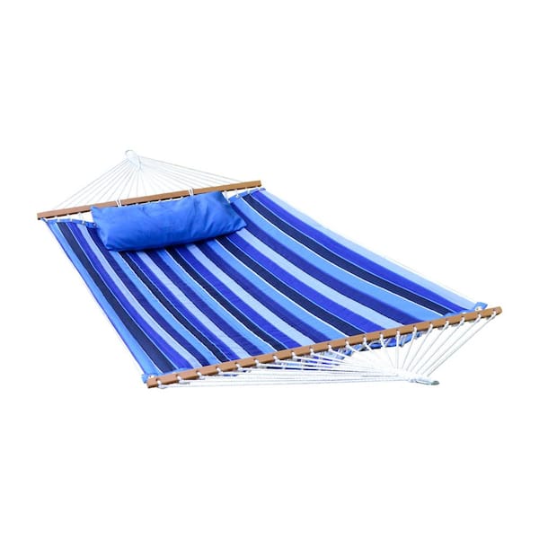Algoma 11 ft. Reversible Sunbrella Quilted Hammock w/Matching Pillow, Blue