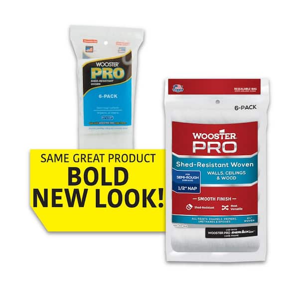 4-1/2 in. x 1/2 in. High-Density Pro Woven Fabric Cage Frame Mini Roller Applicator/Tool(6-Pack)