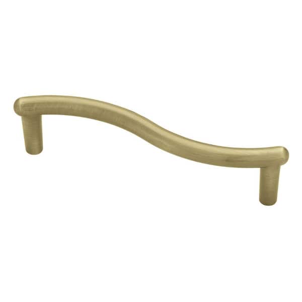 Fusilli 3-3/4 in. (96mm) Antique Brass Cabinet Center-to-Center Pull