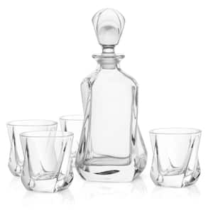 25 oz. Aurora Crystal Whiskey Decanter with 8 oz. Whiskey Glasses