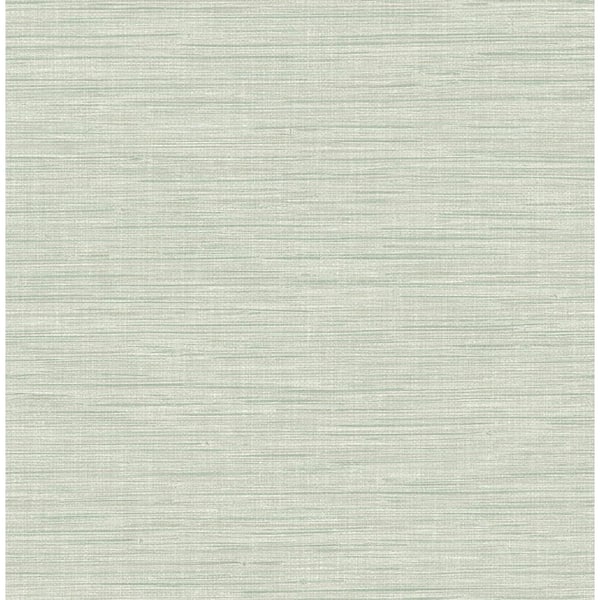 A-Street Prints Exhale Teal Faux Grasscloth Teal Paper Strippable Roll (Covers 56.4 sq. ft.)