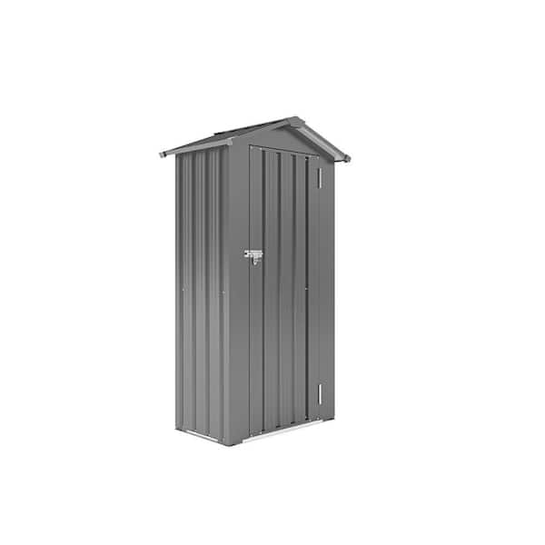 2.5 ft. W x 1.4 D Metal Steel Storage Shed with a solid lock system (3.5 sq. ft.), Black