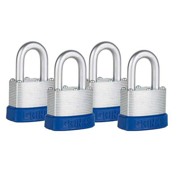 BRINKS Lucchetto In Acciaio Laminato 40 Mm - Resistente Alle Intemperie, Grillo In Acciaio Temprato, Cilindro In Ottone - 2