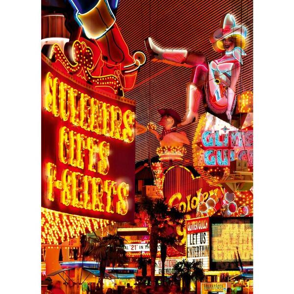 Ideal Decor 100 in. x 72 in. Downtown Las Vegas Wall Mural
