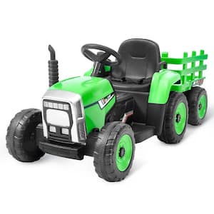 Electric Ride on Tractor 12-Volt 35-Watt Toy Tractor with 2 Control Modes Parental and Child Remote Control for Kids