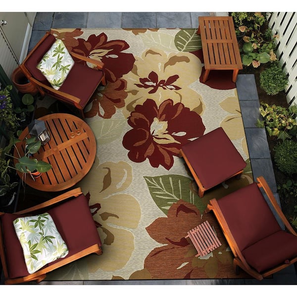 Dolce Novella Rose Bud 2 ft. x 8 ft. Indoor/Outdoor Runner Rug