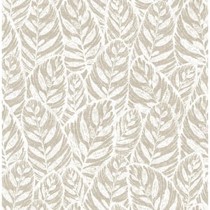 Del Mar Beige BoTanical Beige Paper Strippable Roll (Covers 56.4 sq. ft.)