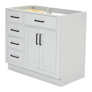 Hepburn 36 in. W x 21.5 in. D x 34.5 in. H Bath Vanity Cabinet without Top in Grey