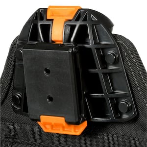 ClipTech Contractor Pouch in Black with 23 pro-grade pockets and extreme-duty hammer loop