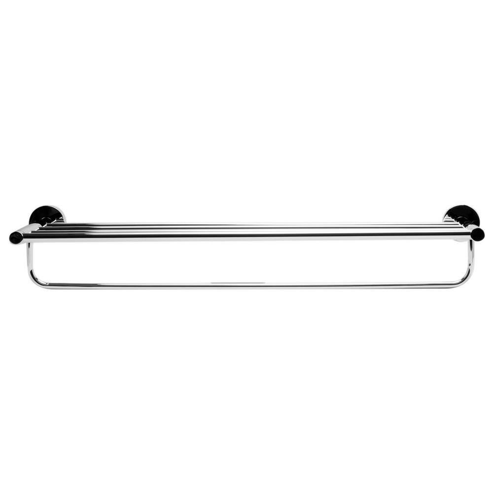 Polished Chrome 26" Wall Mounted Towel Bar and Shelf