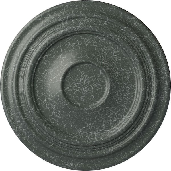 Ekena Millwork 1-1/2" x 24-3/8" x 24-3/8" Polyurethane Traditional Ceiling Medallion, Athenian Green Crackle