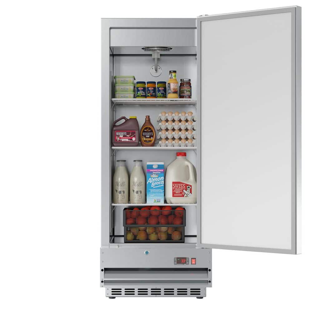 Koolmore 12 cu. ft Commercial Stainless Steel 1 Door ReachIn
