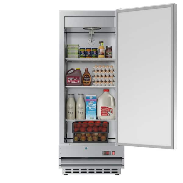Koolmore 12 cu. ft Commercial Stainless Steel 1 Door Reach-In Refrigerator