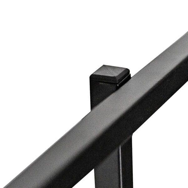 NUVO IRON Quick Fence Series 24in. W x 34 in. H Black Steel Coral Fence Double Gate Latch Included