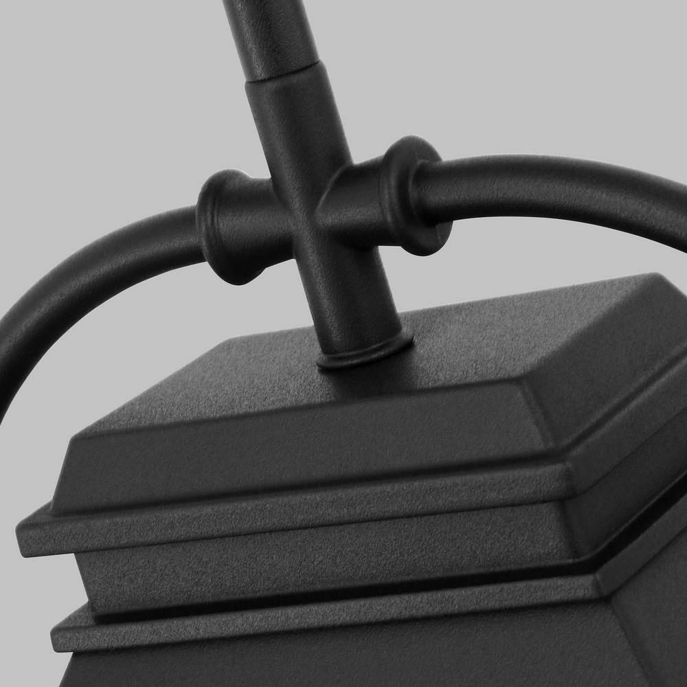 Textured Black Glass Mini Island Pendant Light