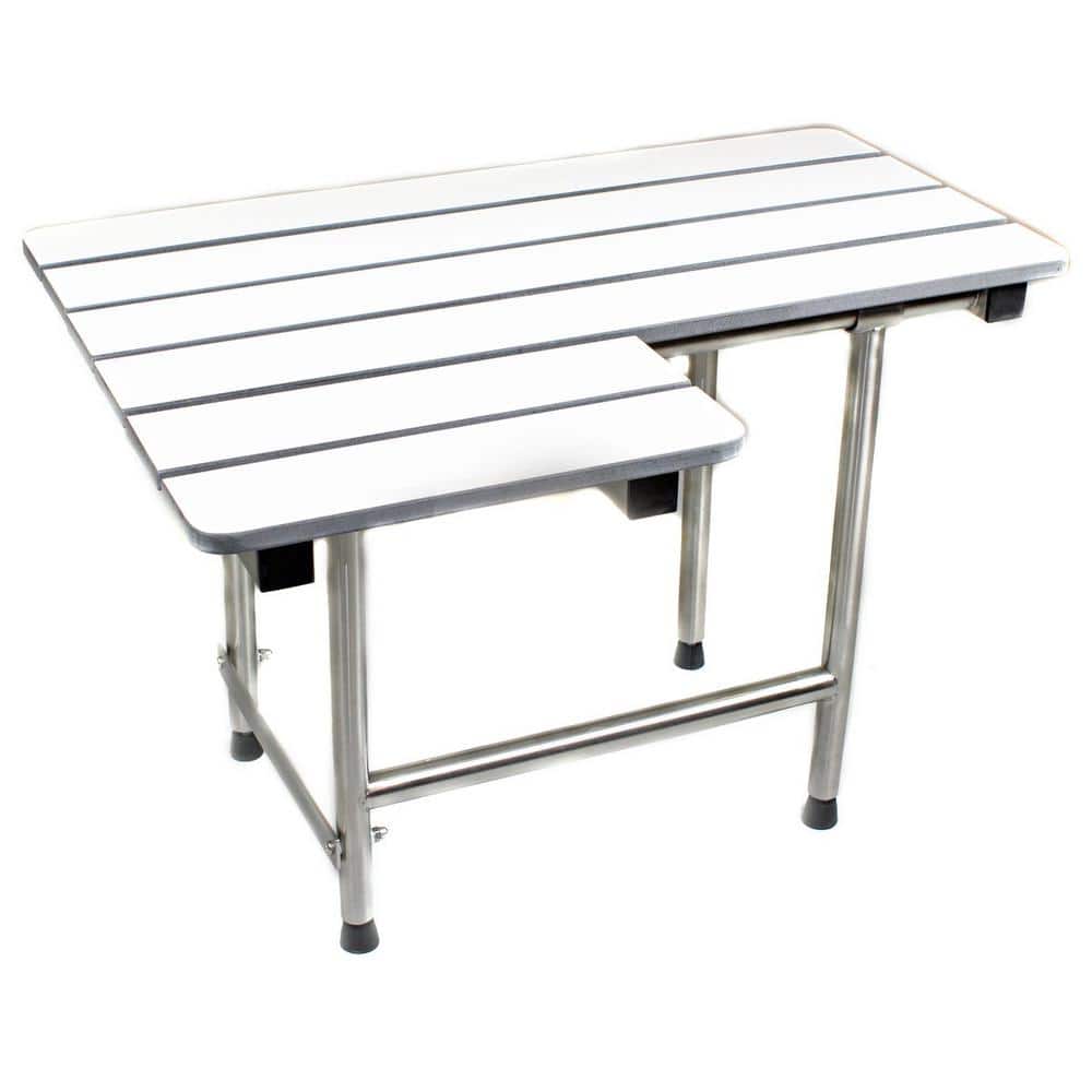 CSI Bathware 28 in. W x 21 in D LShaped Right Hand White Phenolic