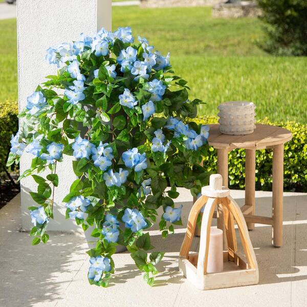 Nearly Natural 41in. Blue UV Resistant Artificial Hydrangea