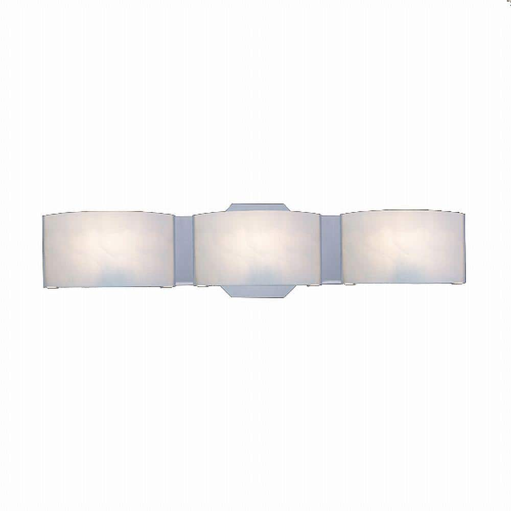 Hampton Bay Dakota 3 Light Satin Nickel Vanity Light With Frosted Glass Shades Br 3dak Hbu The Home Depot