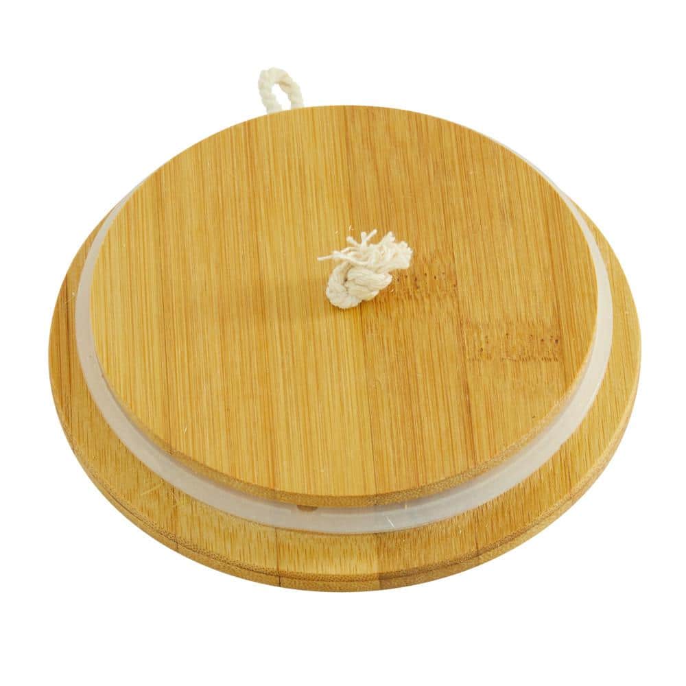 Charming White Ceramic Decorative Jar Trio with Wooden Lids