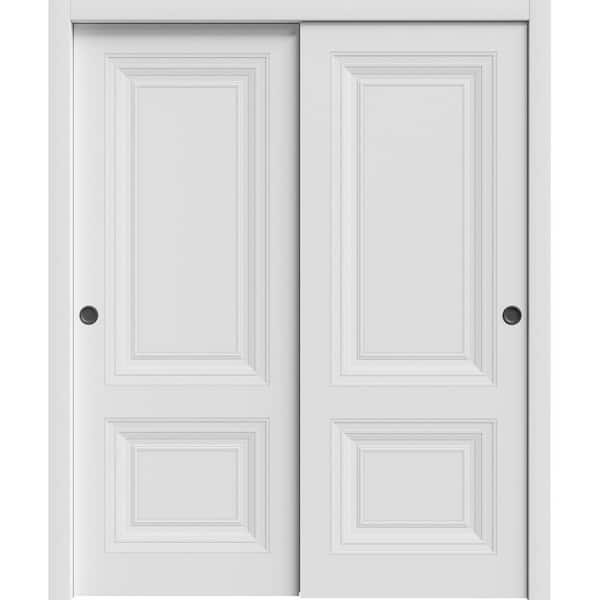 7772 36 in. x 80 in. Sold Core White Color Wood Sliding Door