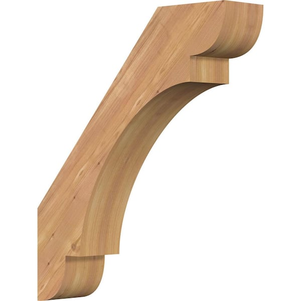 Ekena Millwork 5 1/2"W x 24"D x 28"H Olympic Smooth Knee Brace, Western Red Cedar