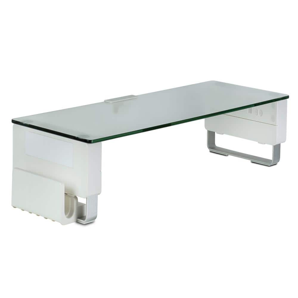 mountit! Tempered Glass Computer Stand with Laptop Adapter Holder MI