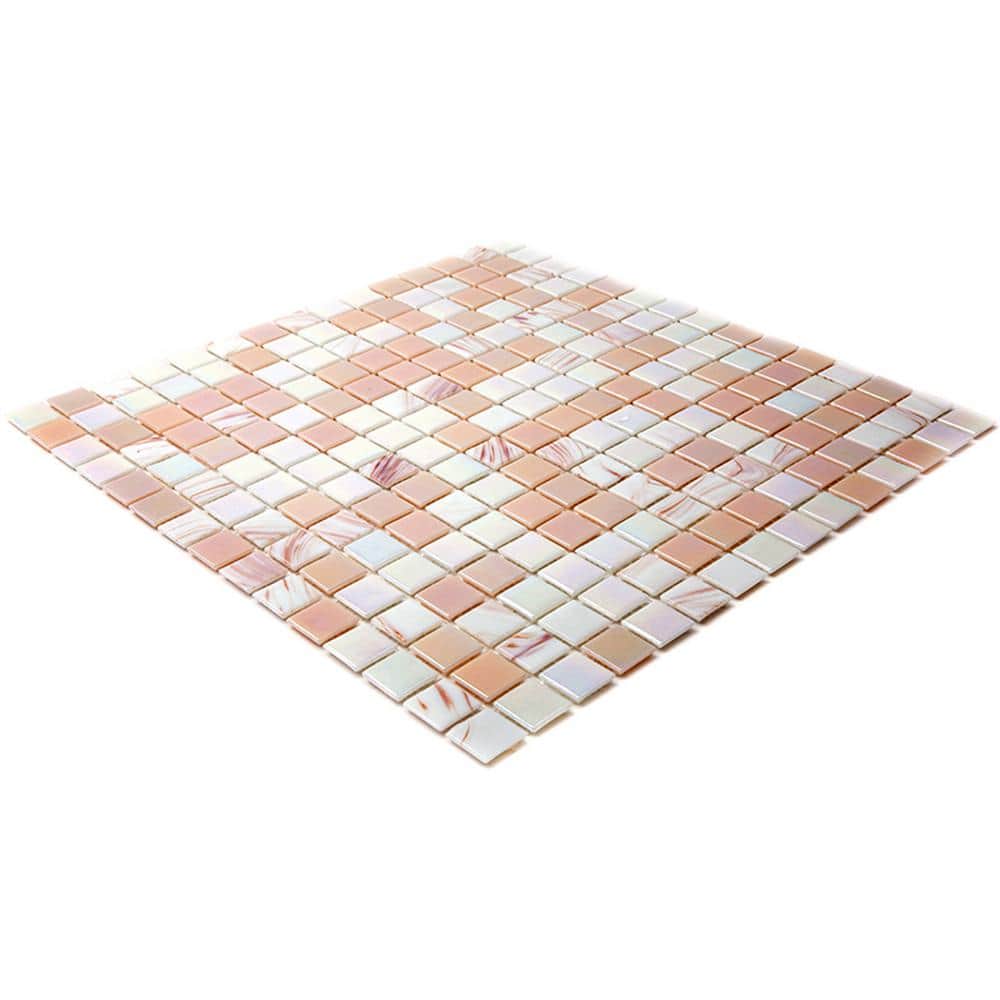 Tuscan Beige and White Glass Mosaic Tile for Wall and Floor