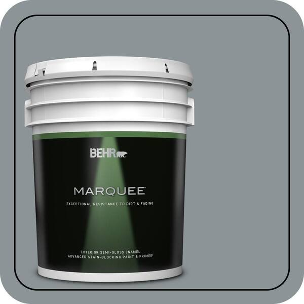 BEHR MARQUEE 5 gal. Home Decorators Collection #HDC-NT-27 Millennium Silver Semi-Gloss Enamel Exterior Paint & Primer