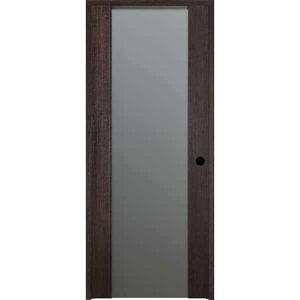 Belldinni Vona 202 30in.x 96in. Right-hand Frosted Glass Solid Composite Core Veralinga Oak Wood Single Prehung Interior Door