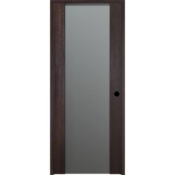 Belldinni Vona 202 32in.x 96in. Right-hand Frosted Glass Solid Composite Core Veralinga Oak Wood Single Prehung Interior Door