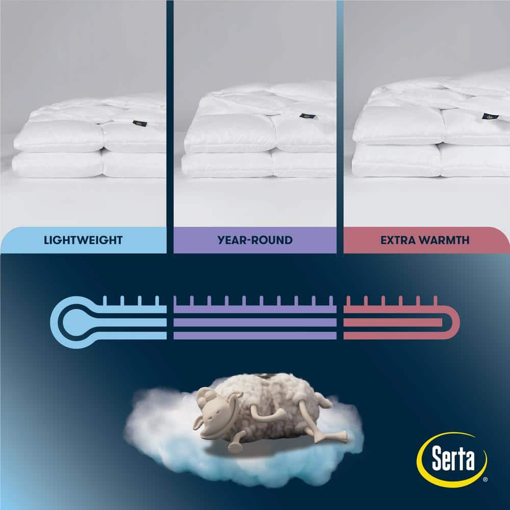 Full White Microfiber Lightweight Down Alternative Duvet