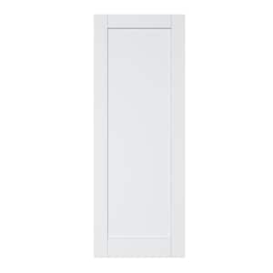 30 in x 80 in. White 1-Panel Blank Solid Core Primed MDF Wood Interior Door Slab for Pocket Door