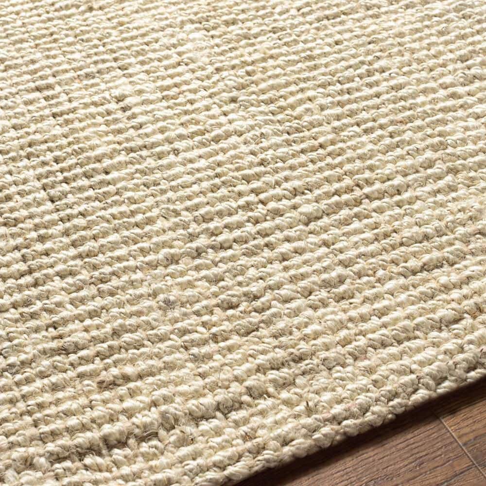 Ivory Flat Woven Handmade Jute Area Rug, 2' x 3'