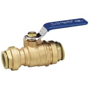 3/4 in. Push-Fit x 3/4 in. Push-Fit Full Port Lead Free Brass Ball Valve