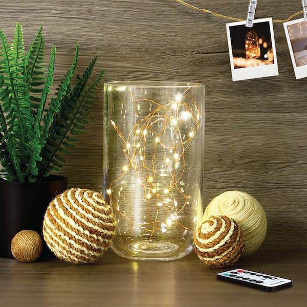 Photo Clip 17Ft - 50 LED Fairy String Lights with 50 Clear Clips for  Hanging Pictures, Photo String Lights with Clips - Perfect Dorm Bedroom  Wall