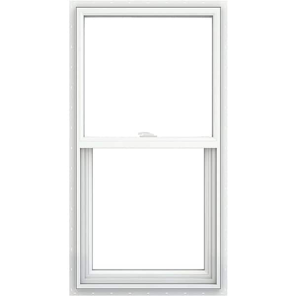 V-2500 Series 29.5 in. x 53.5 in. Single Hung Vinyl Low-E White Nail Fin Frame Tilt-In New Construction Window