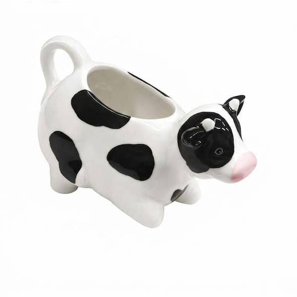 Handcrafted White Ceramic Gravy Boat 10 oz with Ergonomic Handle and Drip-Free Spout for Sauces Milk