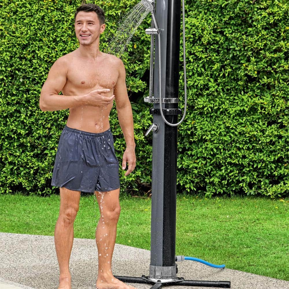 Bestway Black Solar-Powered Outdoor Shower with Adjustable Head