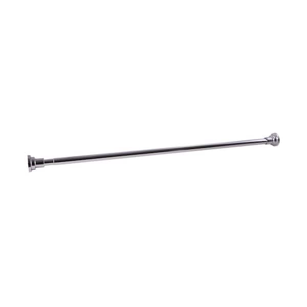 Design House 42 in. to 72 in. Steel Adjustable Straight Decorative Tension Shower Rod in Polished Chrome