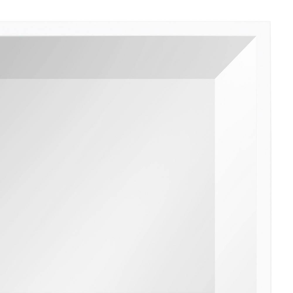 Modern Simplicity 24.75" x 36.75" White Frame Rectangular Wall Mirror
