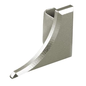 Dilex-AHKA Satin Nickel Anodized Aluminum 1/4 in. x 1/2 in. Metal Left End Cap