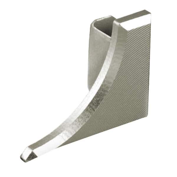 Schluter Dilex-AHKA Satin Nickel Anodized Aluminum 1/4 in. x 1/2 in. Metal Left End Cap