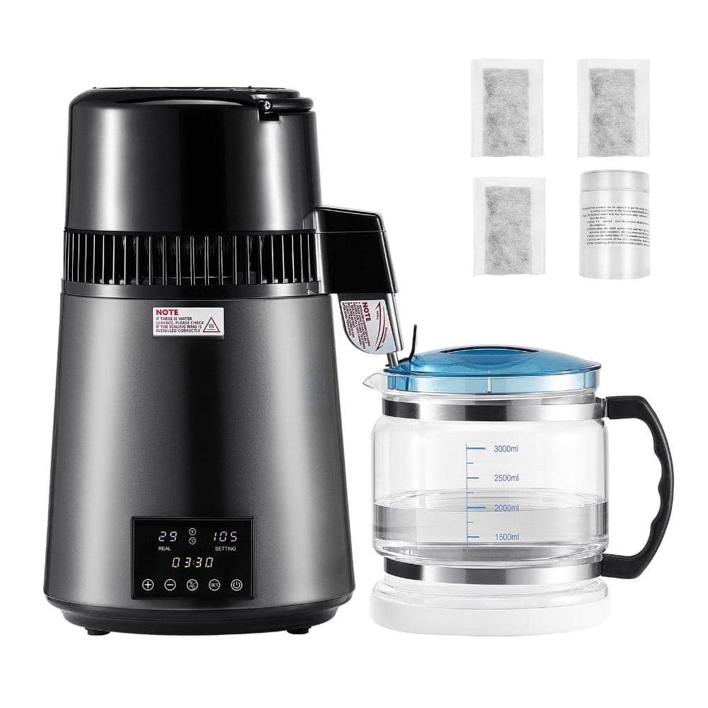 4L Countertop Water Distiller 1750W, 1.1 Gal Distilled Water Maker with Glass Carafe, Stainless Interior price history on PriceWatchPro