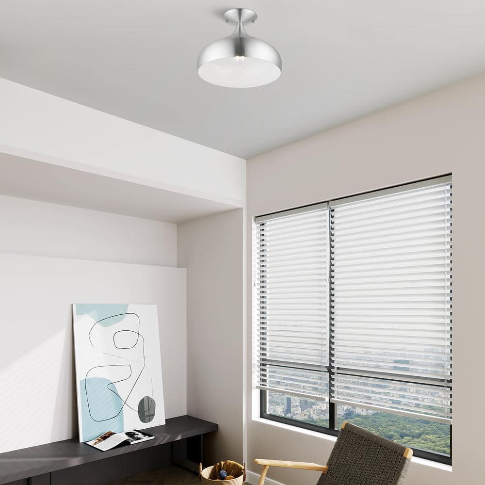 Amador Transitional Teardrop Flush Mount in Brushed Aluminum