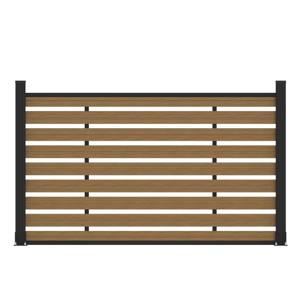 Low Maintenance 3.8 ft. H x 6 ft. W Waterproof Brown Composite Fence Panel Kit with Two Posts price history on PriceWatchPro
