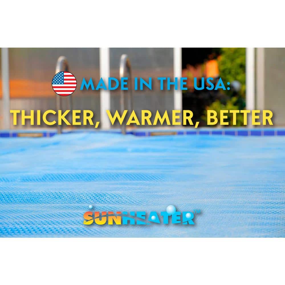 Heavy Duty Blue Rectangular Solar Pool Blanket 16' x 24'