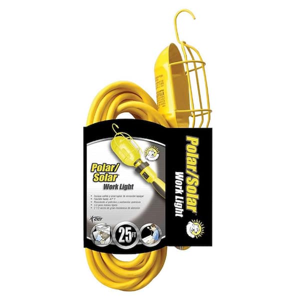 Yellow Jacket 100-Watt 25 ft. 14/3 SJEOW Incandescent Guarded Portable Trouble Work Light with Hanging Hook