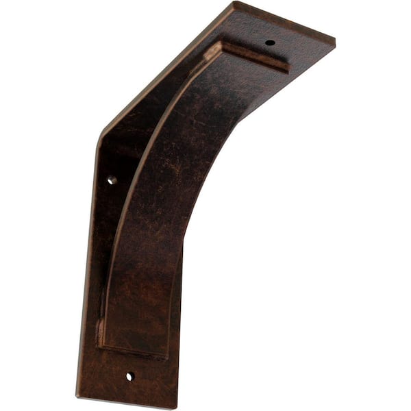 Ekena Millwork 3 in. x 8 in. x 8 in. Antiqued Copper Morris Steel Bracket