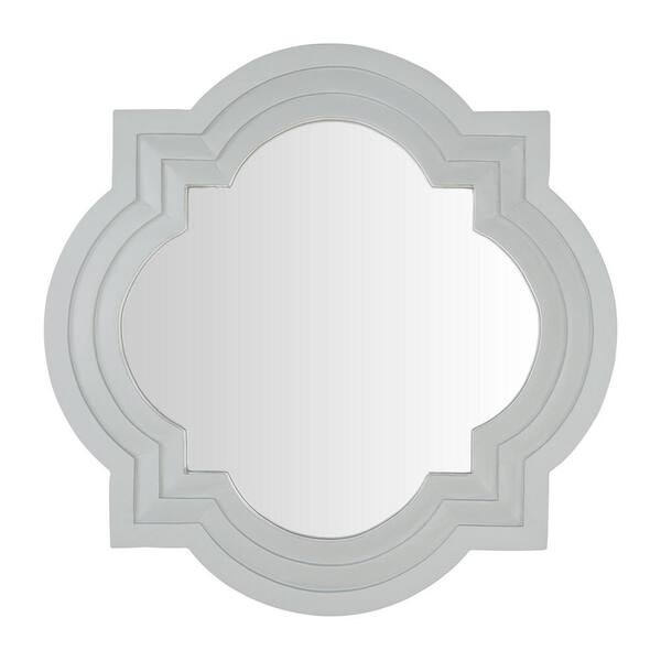 Quatrefoil Plastic Frame Accent Mirror, Champagne and Silver – English Elm